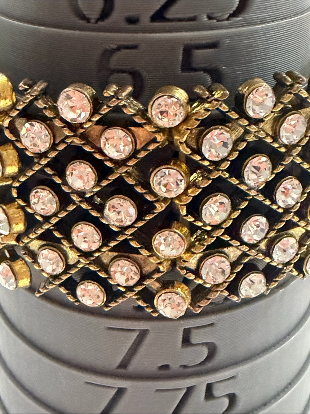 Gold Crystal Stretch Bracelet - Picture 5 of 5